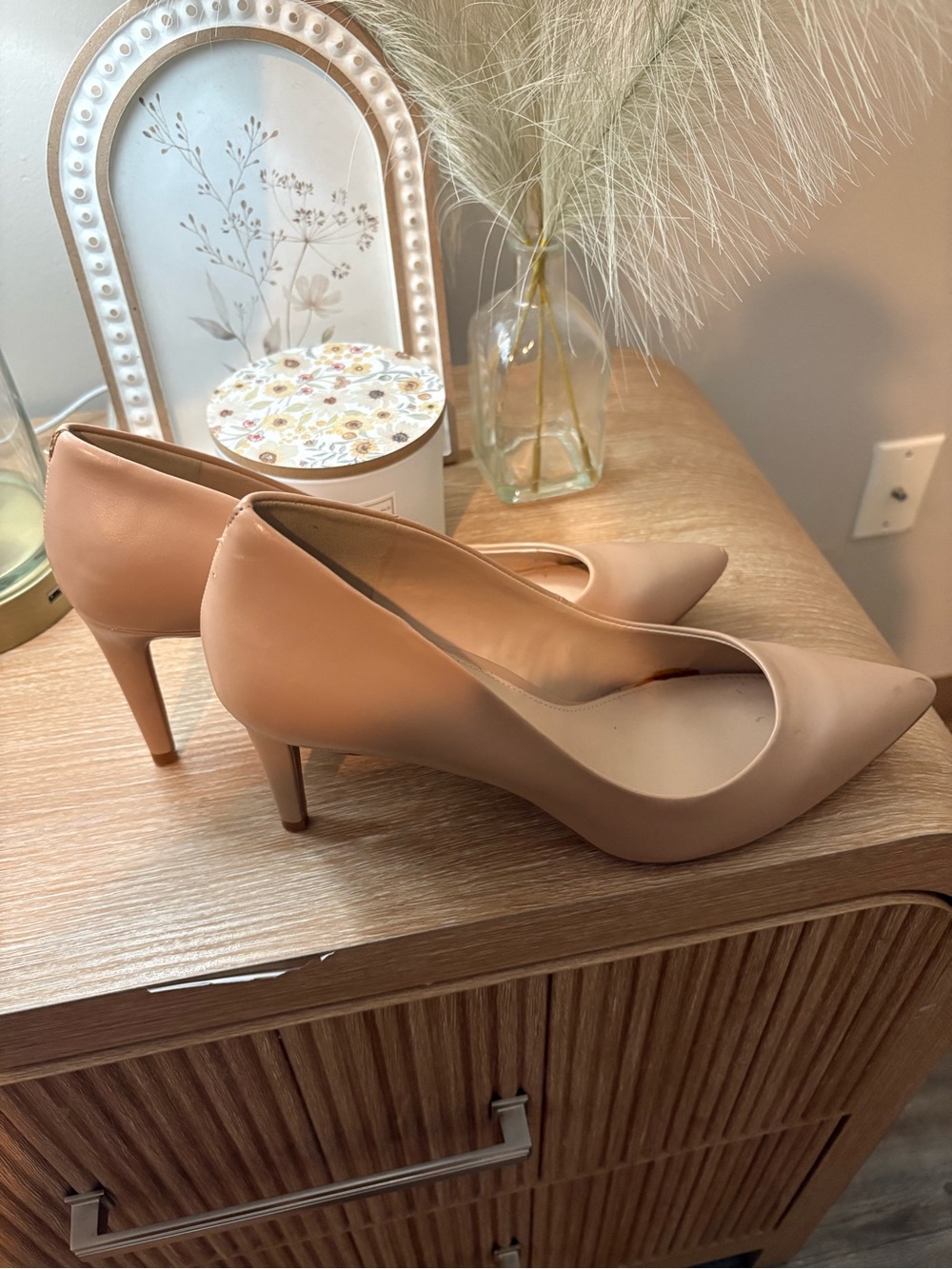 Kelly & Katie Blush Nude Pointed-Toe Stiletto Pumps